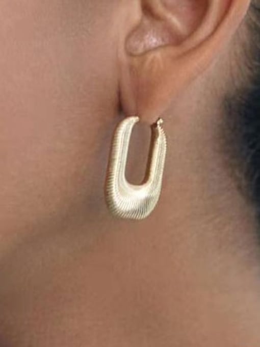 J&D Stainless steel Geometric Minimalist Huggie Earring 1