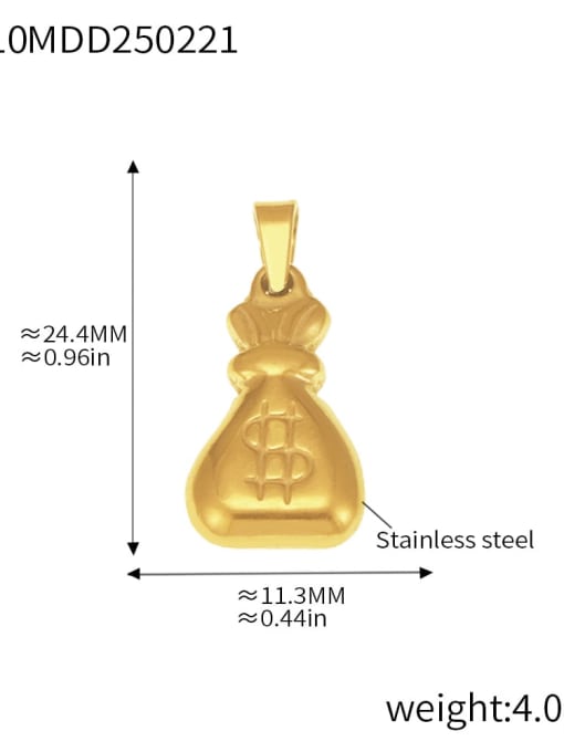 D10 Gold Pendant Stainless steel Minimalist Heart Irregular Diy Pendant