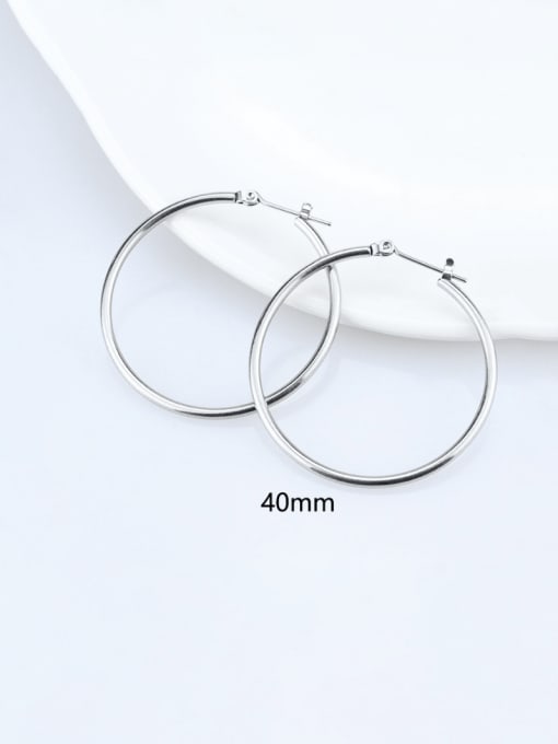 Steel  40MM Stainless steel Geometric Minimalist Hoop Earring
