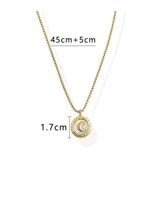 Clioro Stainless steel Shell Geometric Trend Necklace 3