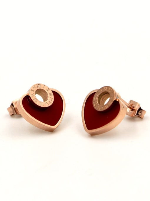 K.Love Titanium Heart Dainty Stud Earring 1