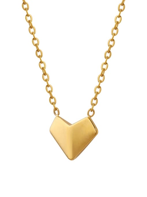 MAKA Titanium Steel Heart Minimalist Necklace 0