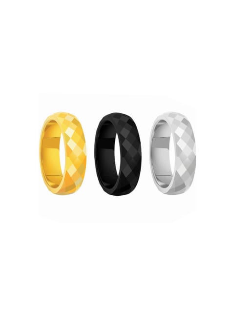 SM-Men's Jewelry Titanium Steel Geometric Hip Hop Couple Ring 0