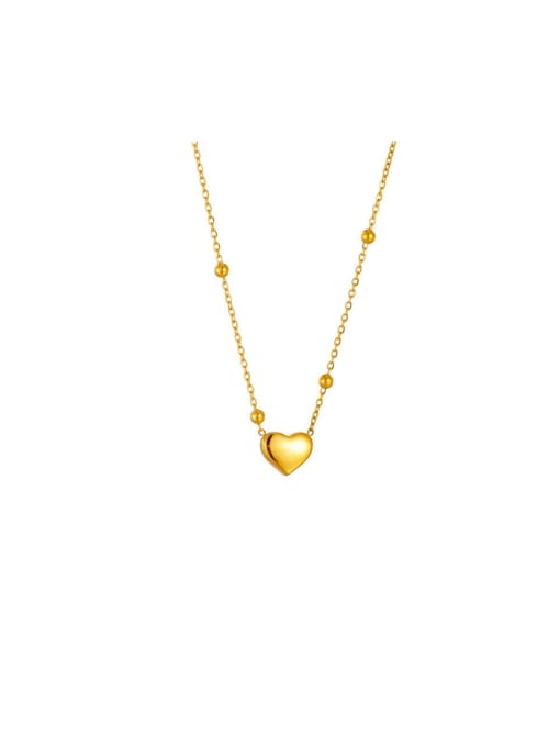 K.Love Titanium Steel Heart Dainty Necklace 0