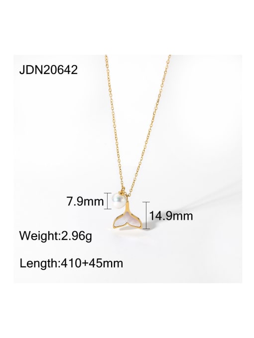 J&D Stainless steel Shell Fish Dainty Necklace 2