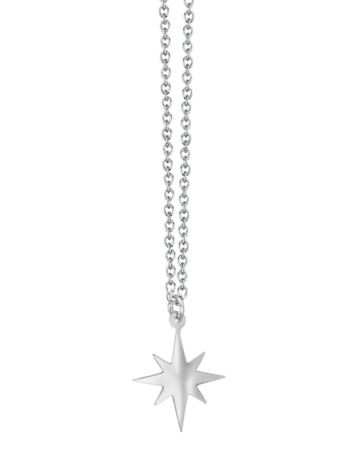 SN20120904S Stainless steel Star Minimalist Necklace
