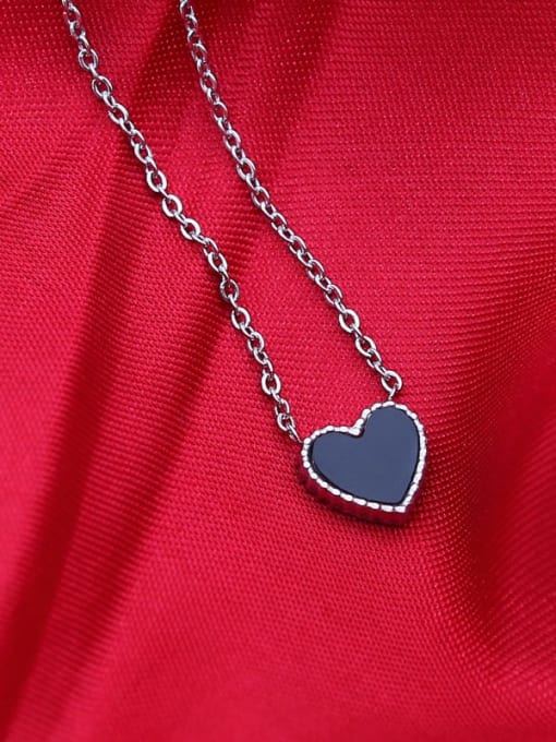 BELII Titanium Steel Shell Heart Minimalist Necklace 2