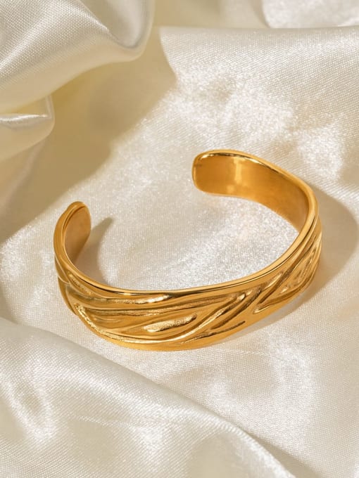 J&D Stainless steel Geometric Trend Cuff Bangle 1