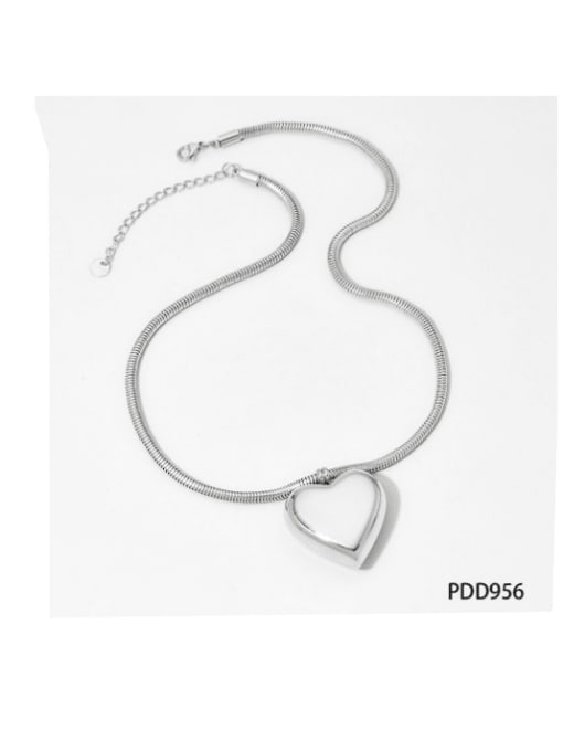 Steel Love PDD956 Stainless steel Heart Minimalist Necklace