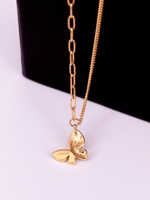 K.Love Stainless steel Butterfly Minimalist Necklace 4