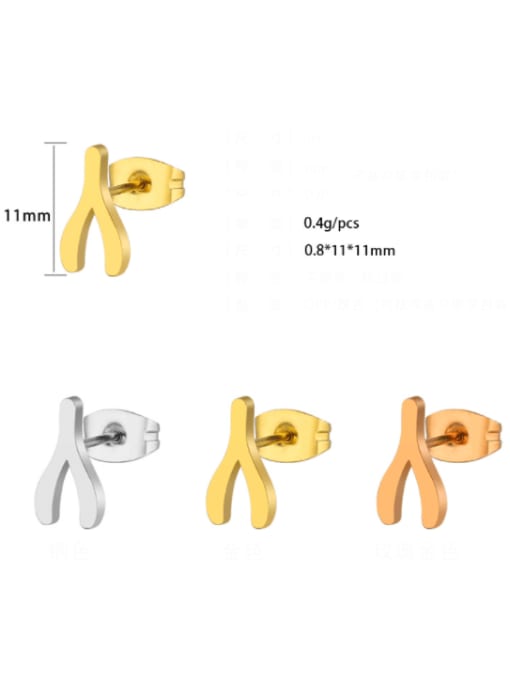 BELII Titanium Steel Irregular Minimalist Single Earring(Single-Only One) 2