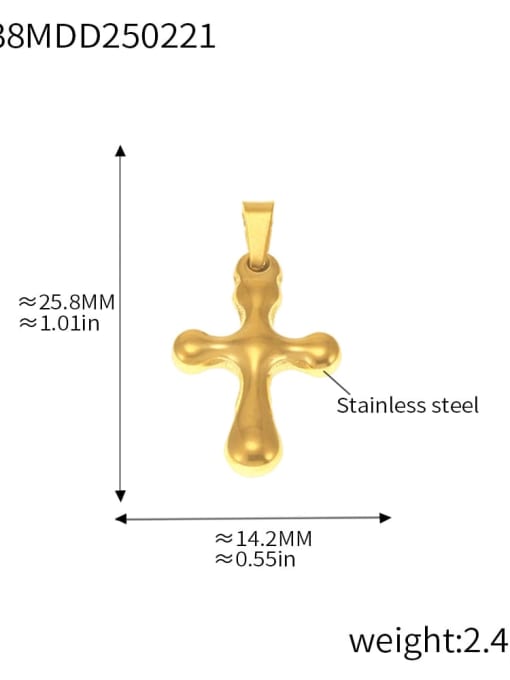 D38 Gold Pendant Stainless steel Minimalist Heart Irregular Diy Pendant