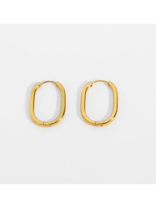 gold Stainless steel Geometric Trend Huggie Earring