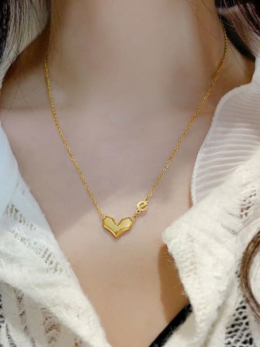 K.Love Titanium Steel Heart Dainty Necklace 1
