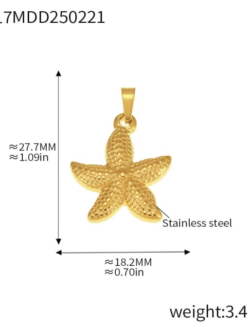 D17 Gold Pendant Stainless steel Minimalist Heart Irregular Diy Pendant