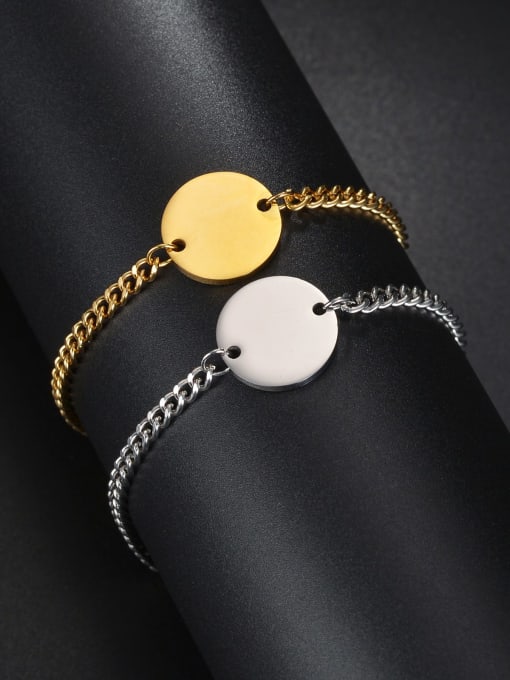 SM-Men's Jewelry Stainless steel Geometric Minimalist Link Bracelet 0