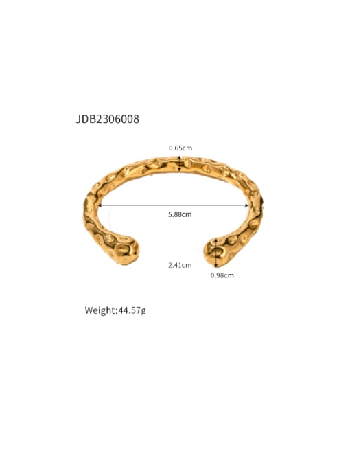 JDB2306008 Gold Stainless steel Geometric Hip Hop Stud Earring