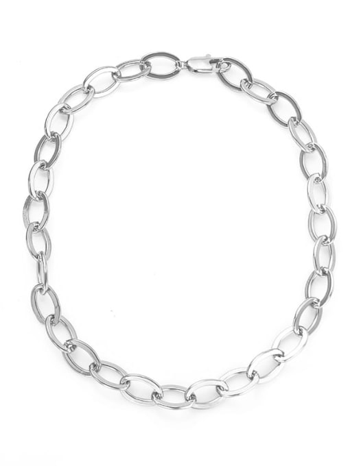 JN20121646S Titanium Steel Geometric Vintage Necklace