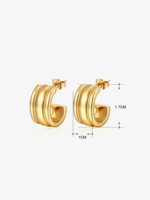 J$L  Steel Jewelry Stainless steel Geometric Trend Stud Earring 1