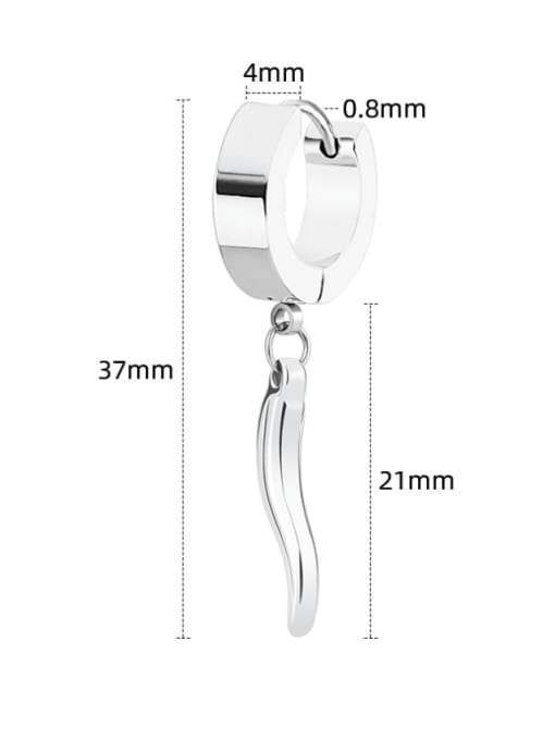BELII Titanium Steel Geometric Minimalist Single Earring( Single-Only One) 1