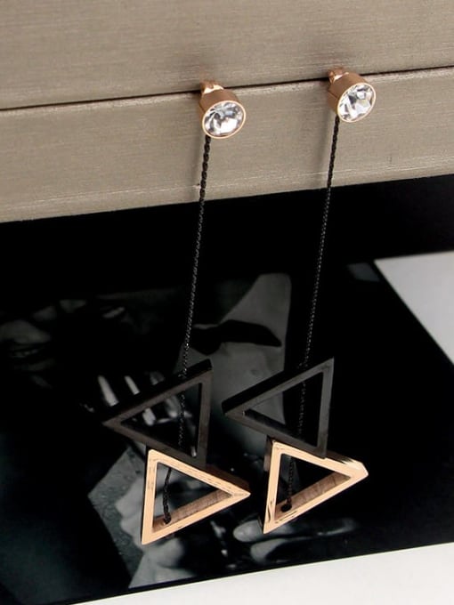 K.Love Titanium Triangle Minimalist Drop Earring 1
