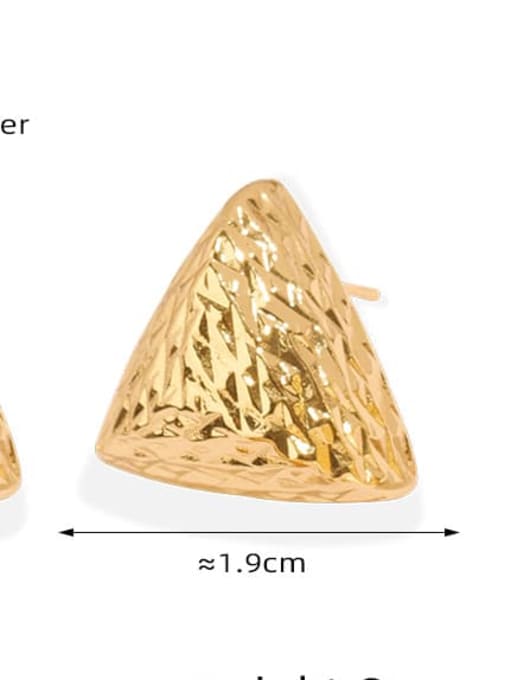 Triangle Geometric Pattern Earrings Brass Geometric Trend Stud Earring