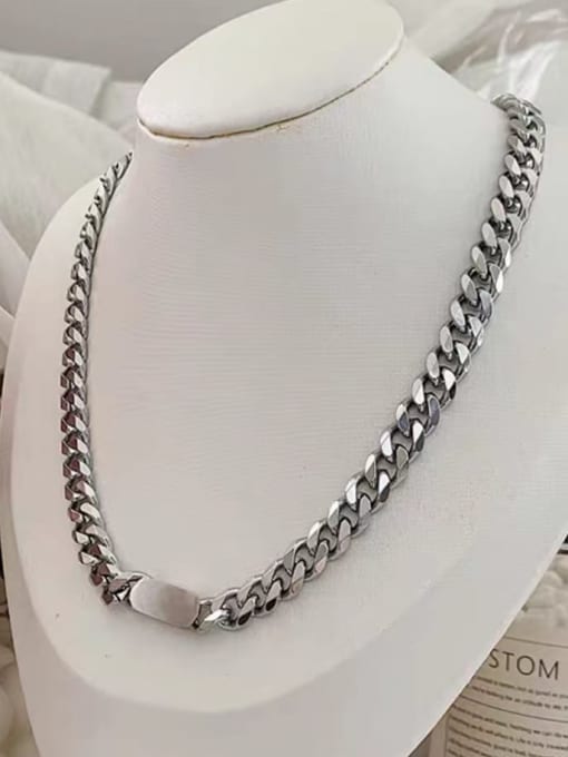 SN21012344S Titanium Steel Geometric Vintage Necklace