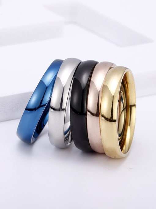 SM-Men's Jewelry Stainless steel Smooth Geometric Minimalist Band Ring 1