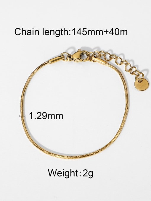 JDB201034 3 Stainless steel Geometric Vintage Snake Bone Chain Link Bracelet