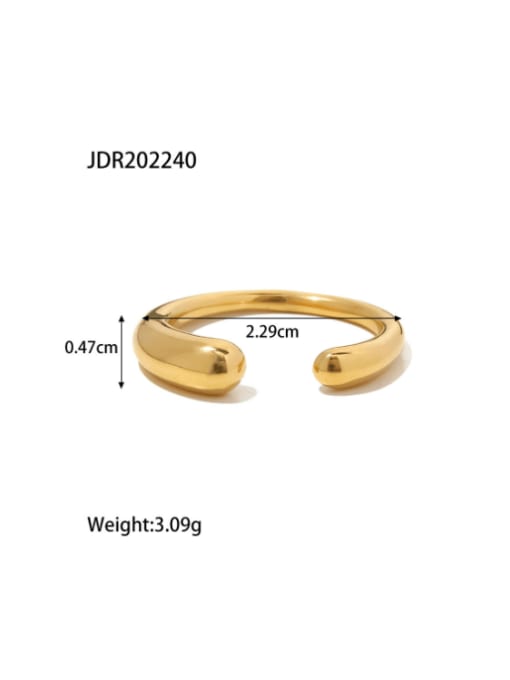 JDR202240 Stainless steel Geometric Vintage Band Ring