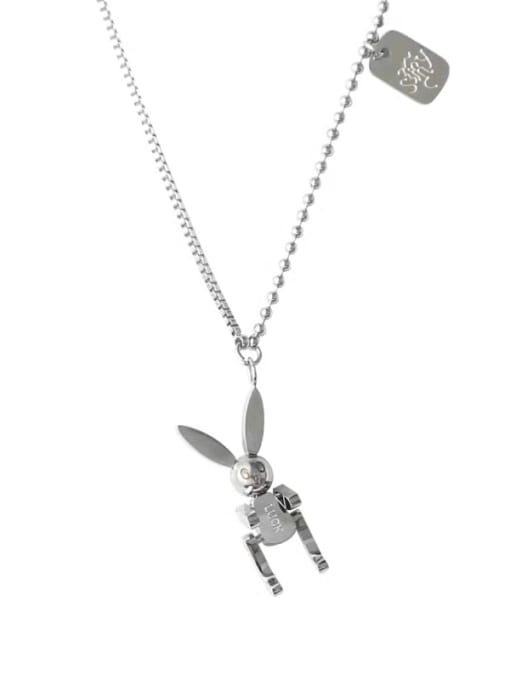 YAYACH Titanium Steel Rabbit Cute Necklace 0