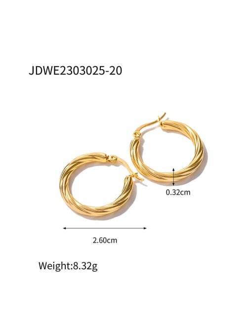 J&D Stainless steel Round Trend Earring 2