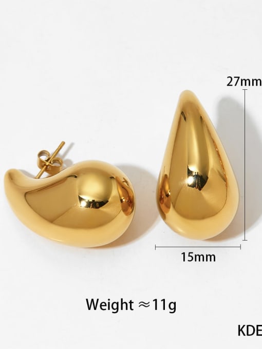 27mm hollow gold 1725 Stainless steel Geometric Trend Stud Earring