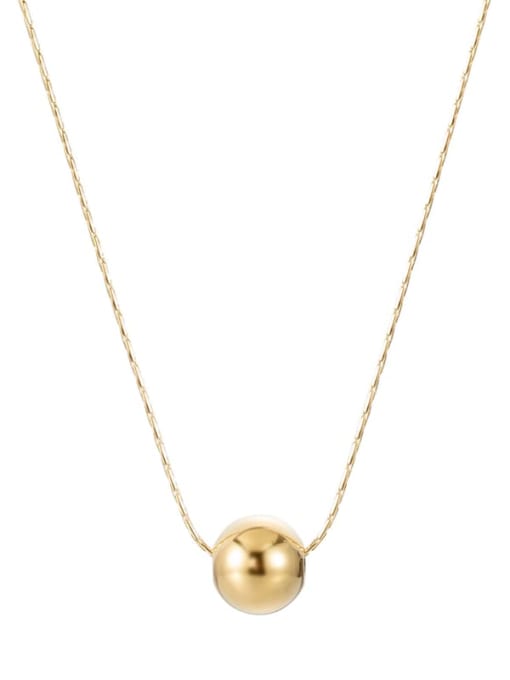 SN22032816 Stainless steel Round  Bead Ball Minimalist Necklace