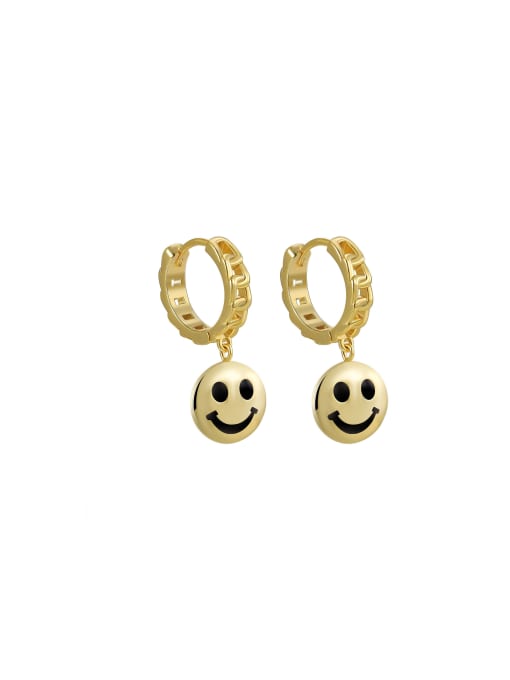 Clioro Brass Smiley Trend Stud Earring 0