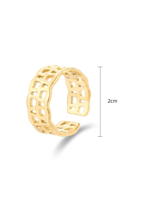 YAYACH Stainless steel Geometric Vintage Stackable Ring 2