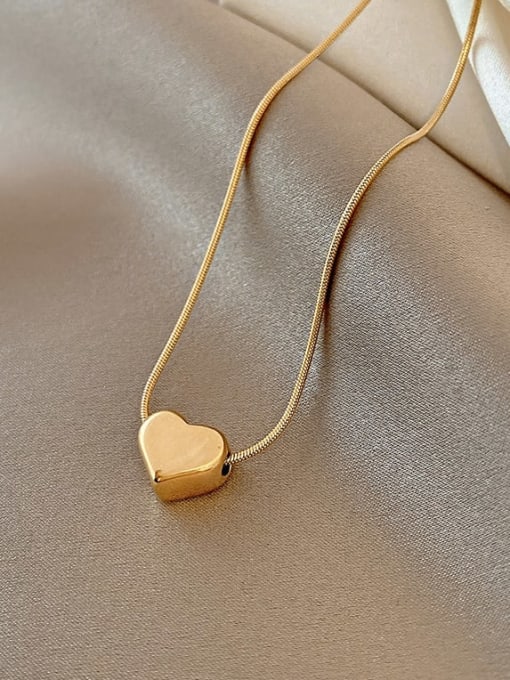 K.Love Titanium Steel Heart Minimalist Necklace 2
