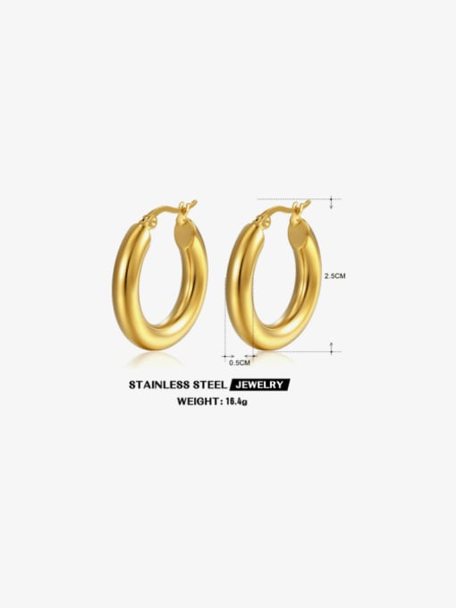 Gold earrings 2.5cm Stainless steel Geometric Minimalist Hoop Earring