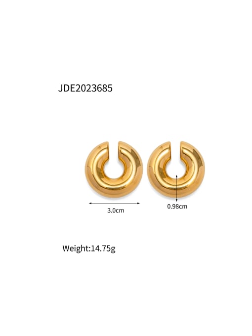 J&D Stainless steel Geometric Trend Clip Earring 2