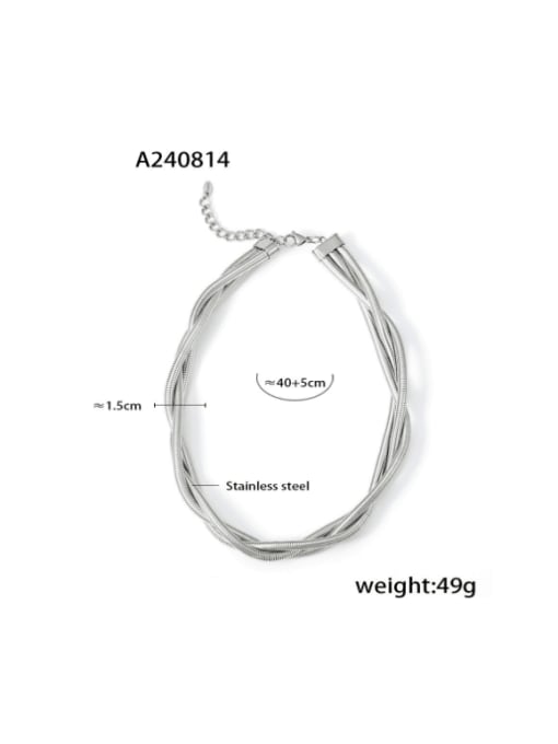 P2054 steel necklace Stainless steel Snake Hip Hop Multi Strand Necklace