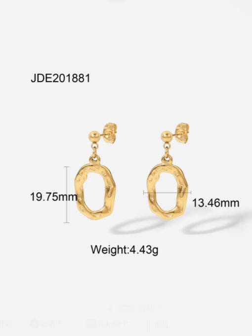 JDE201881 Stainless steel Geometric Vintage Drop Earring