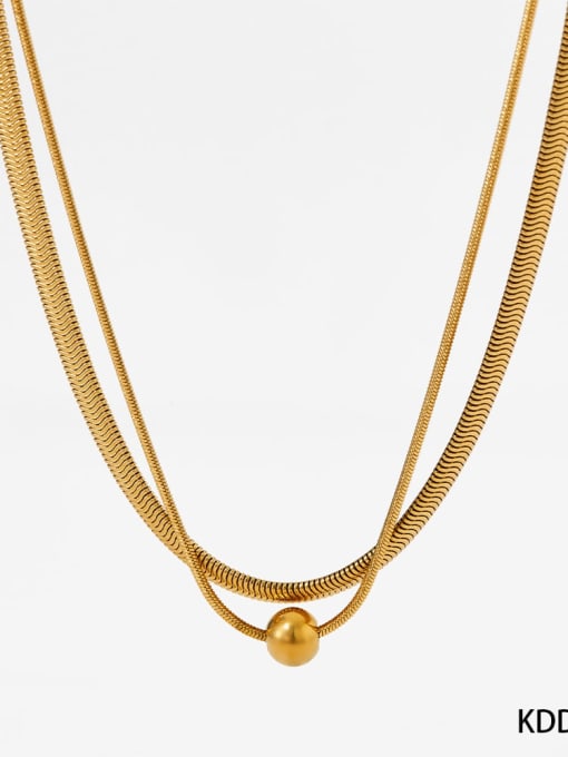 Golden Necklace KDD850 Stainless steel  Hip Hop Snake Bone Chain  Bracelet and Necklace Set