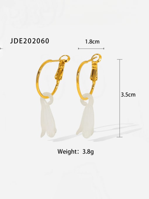J&D Stainless steel Flower Vintage Hook Earring 2