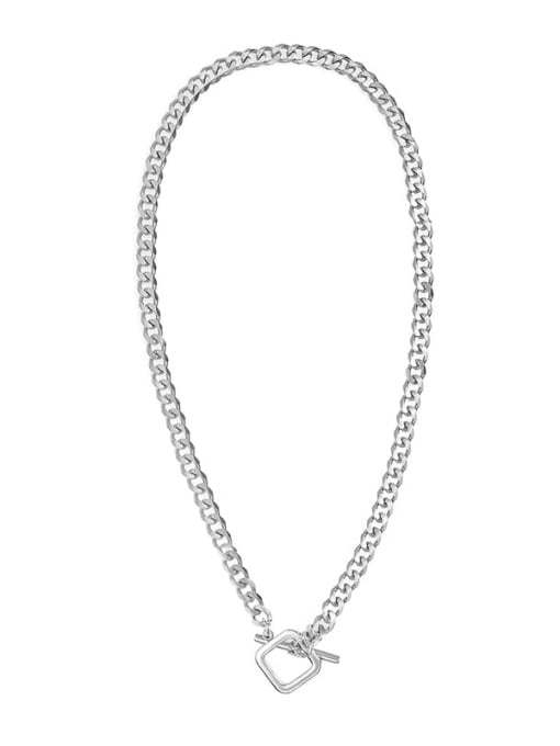 SN21012368S Titanium Steel Geometric Vintage Necklace