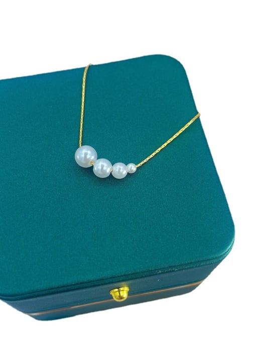 K303 Four Pearl Necklace Titanium Steel Imitation Pearl Minimalist Necklace