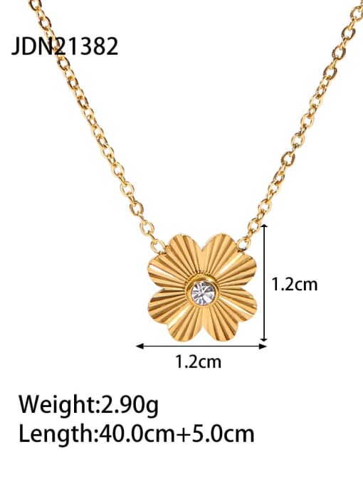 JDN21382 Stainless steel Flower Minimalist Necklace