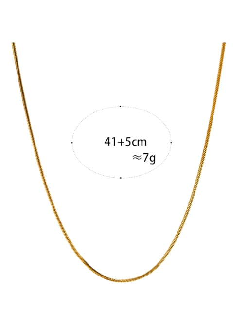 Single layer gold KDD904 Stainless steel Snake Bone Chain Minimalist Necklace