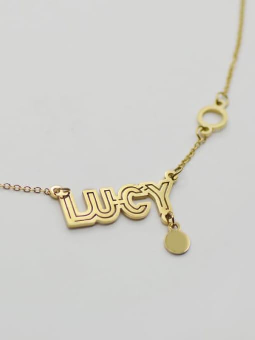 YAYACH Lucy letter fashion exquisite pendant titanium steel necklace 2