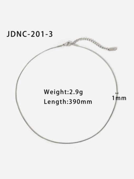 JDNC 201 3 Stainless steel Minimalist Snake  Bone Chain