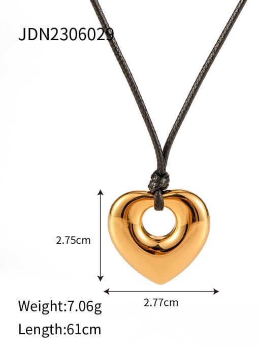 JDN2306029 Stainless steel Heart Trend Necklace